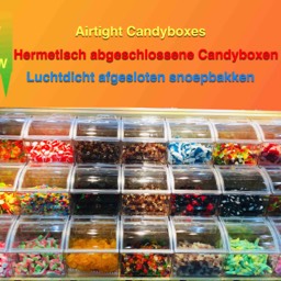 Hermetisch abgeschlossene Candyboxen